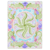 Pastel Nature Mandala Art Klemmbrett (Rückseite)