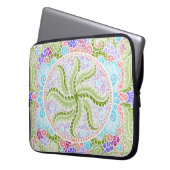 Pastel Nature Mandala Art Laptopschutzhülle (Vorderseite Links)