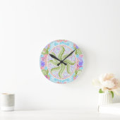 Pastel Nature Mandala Art Runde Wanduhr (Zuhause)