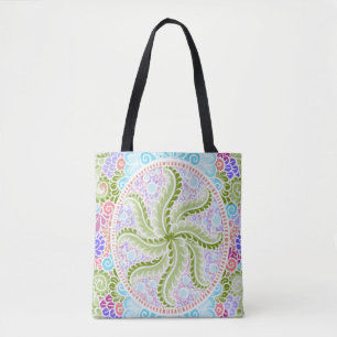Pastel Nature Mandala Art Tasche