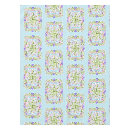 Pastel Nature Mandala Art Tischdecke (Vorderseite)