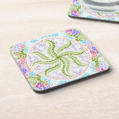 Pastel Nature Mandala Art Untersetzer (Linke Seite)