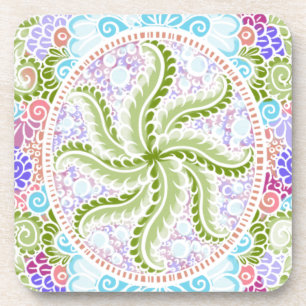 Pastel Nature Mandala Art Untersetzer