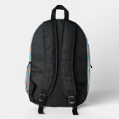 Pastel Nautical Pattern Bedruckter Rucksack (Rückseite)