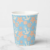 Pastel Nautical Pattern Pappbecher (Links)