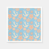 Pastel Nautical Pattern Serviette (Vorderseite)