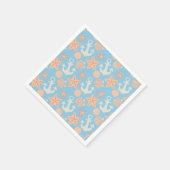 Pastel Nautical Pattern Serviette (Ecke)