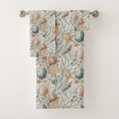 Pastel Nautical Towel Light Brown Seaside Touch Badhandtuch Set (Insitu)