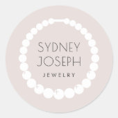 Pastel Necklace Logo | Schmuckdesign Runder Aufkleber (Vorderseite)