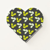 Pastel-Neon Ginko Leaves on Black Background Notizblock (Rückseite)