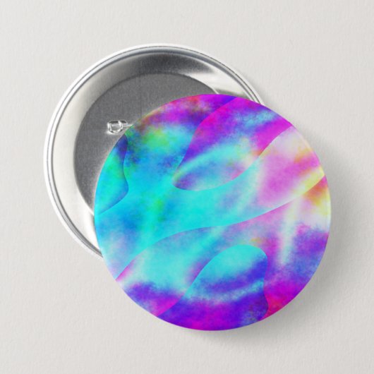 Pastel Neon Rainbow Gradient Art Button (Vorne & Hinten)