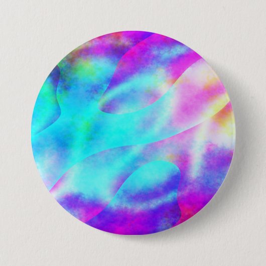 Pastel Neon Rainbow Gradient Art Button (Vorderseite)