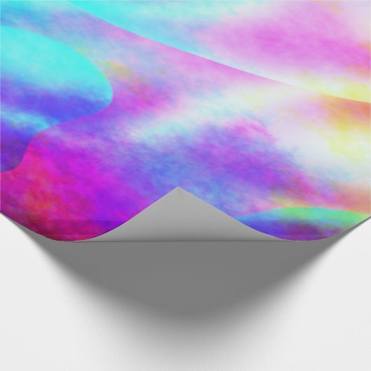 Pastel Neon Rainbow Gradient Art Geschenkpapier (Ecke)