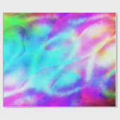 Pastel Neon Rainbow Gradient Art Geschenkpapier (Flach)