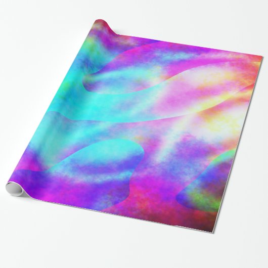 Pastel Neon Rainbow Gradient Art Geschenkpapier (Ungerollt)