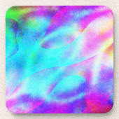 Pastel Neon Rainbow Gradient Art Getränkeuntersetzer (Vorderseite)