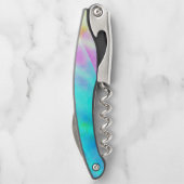 Pastel Neon Rainbow Gradient Art Kellnermesser (Rückseite)