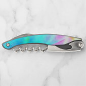 Pastel Neon Rainbow Gradient Art Kellnermesser (Rückseite)