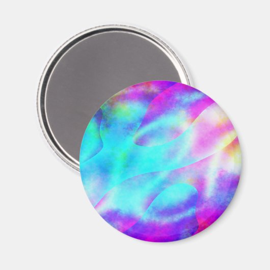 Pastel Neon Rainbow Gradient Art Magnet (Vorderseite/Rückseite)