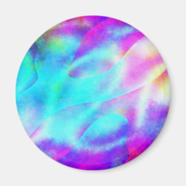 Pastel Neon Rainbow Gradient Art Magnet