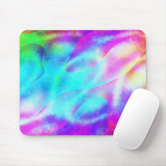 Pastel Neon Rainbow Gradient Art Mousepad (Mit Mouse)