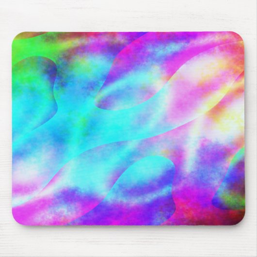 Pastel Neon Rainbow Gradient Art Mousepad (Vorne)