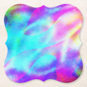 Pastel Neon Rainbow Gradient Art Untersetzer (Vorderseite)