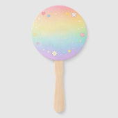 Pastel Neurodivergent & Proud Party Fan Fächer (Rückseite)