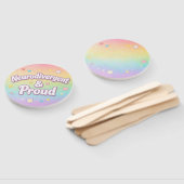 Pastel Neurodivergent & Proud Party Fan Fächer (Non-assembled)