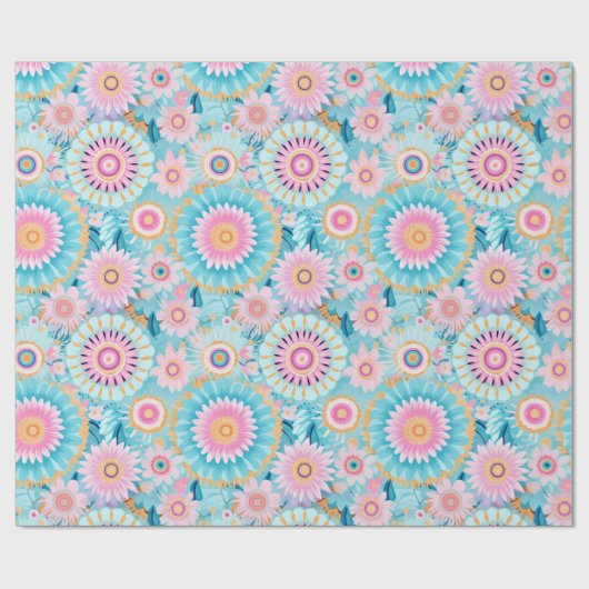 Pastel niedlich boho geschenkpapier (Flach)