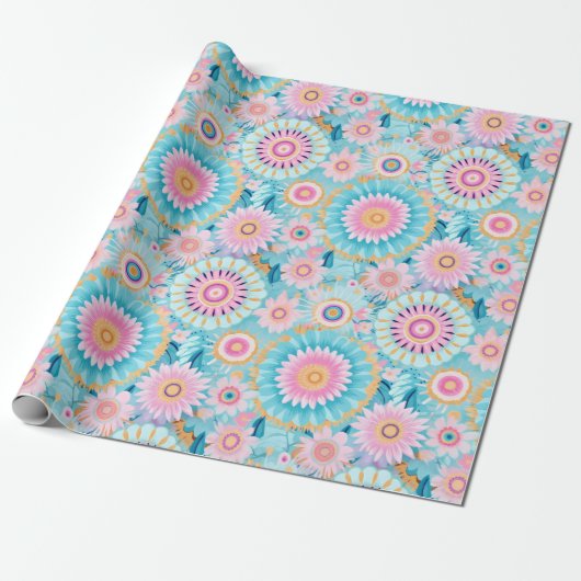 Pastel niedlich boho geschenkpapier (Ungerollt)