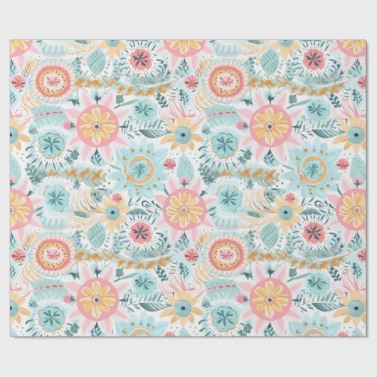 Pastel niedlich boho geschenkpapier (Flach)