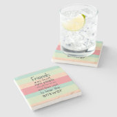 Pastel Niedlich Friendship Seltene Angebote für Fr Steinuntersetzer (Seitenansicht)