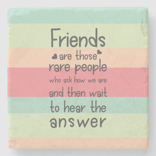 Pastel Niedlich Friendship Seltene Angebote für Fr Steinuntersetzer (Vorderseite)