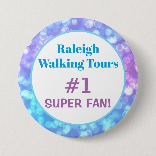 Pastel Niedlich Girly Super Fan Button (Vorderseite)