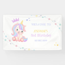 Pastel Niedlich Unicorum Magischer Tag Geburtstag Banner