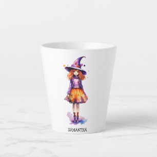 Pastel Niedlich Witch Girl - Halloween Ästhetik (2 Milchtasse