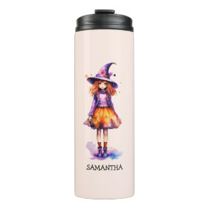 Pastel Niedlich Witch Girl - Halloween Ästhetik (2 Thermosbecher