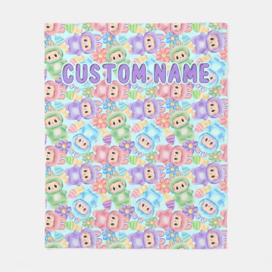 Pastel niedliche Decke, personalisierter, gemütlic Fleecedecke (Vorderseite)