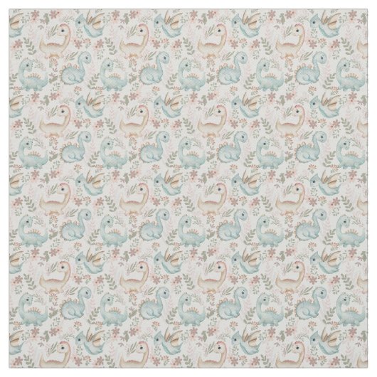 Pastel niedliche Dinosaurier Stoff (Muster)