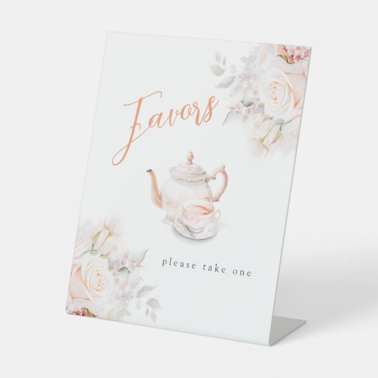 Pastel Nlooms Bridal Tea Gastgeschenke Sockelschild (Vorderseite)