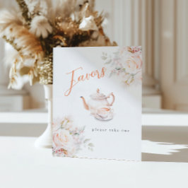 Pastel Nlooms Bridal Tea Gastgeschenke Sockelschild