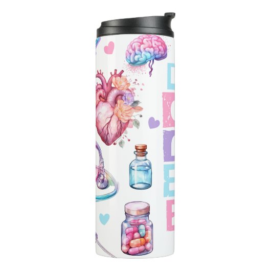 Pastel Nurse Thermosbecher (Nach links gedreht)