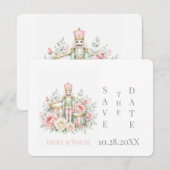 Pastel-Nussknacker-Weihnachts-Hochzeit Save The Da (Vorne/Hinten)