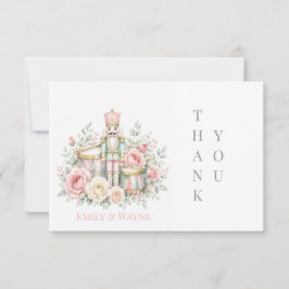 Pastel-Nussknacker-Weihzeit-Hochzeit Dankeskarte