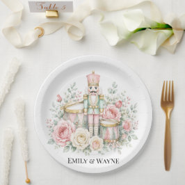 Pastel-Nussknacker-Weihzeit-Hochzeit Pappteller