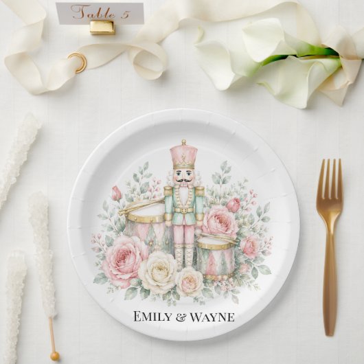 Pastel-Nussknacker-Weihzeit-Hochzeit Pappteller (Hochzeit)
