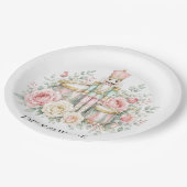 Pastel-Nussknacker-Weihzeit-Hochzeit Pappteller (Schrägansicht)