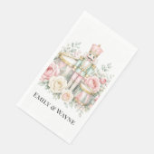 Pastel-Nussknacker-Weihzeit-Hochzeit Serviette (Ecke)