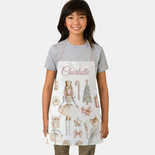 Pastel Nutcracker & Ballerina Custom Kids Apron Schürze (Insitu)